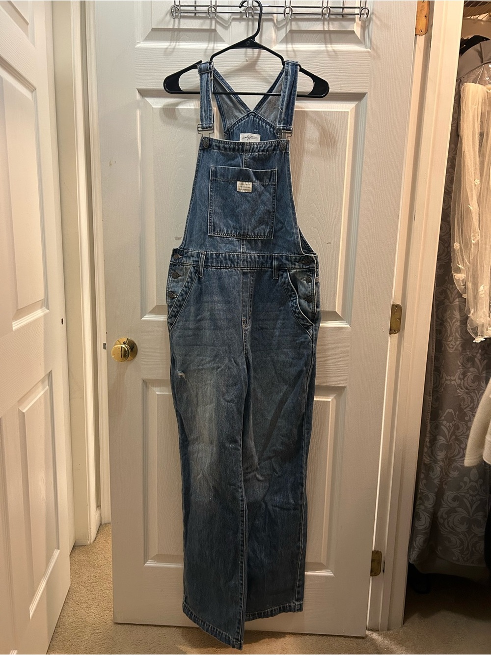Carly Jean Los Angeles Blue Denim Women’s Overalls